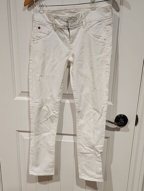 Hudson Jeans White Skinny Stretch Denim